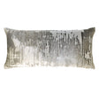 Brushstroke Velvet Burnout Pillow Nickel Kevin O'Brien 12x24 Nickel at FIG LINENS AND HOME 4