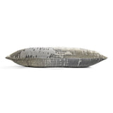 Brushstroke Velvet Burnout Pillow Nickel Kevin O'Brien 12x24 Nickel at FIG LINENS AND HOME 5