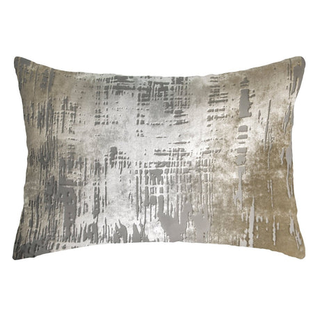 Brushstroke Velvet Burnout Pillow Nickel Kevin O'Brien 14x20 Nickel at FIG LINENS AND HOME 2