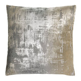 Brushstroke Velvet Burnout Pillow Nickel Kevin O'Brien 18x18 Nickel at FIG LINENS AND HOME 7