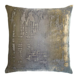 Brushstroke Velvet Burnout Pillow Nickel Kevin O'Brien 24x24 Nickel at FIG LINENS AND HOME 8