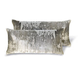 Brushstroke Velvet Burnout Pillow Nickel Kevin O'Brien 7x15 Mini Boudoirs - Set of 2 Nickel at FIG LINENS AND HOME 6
