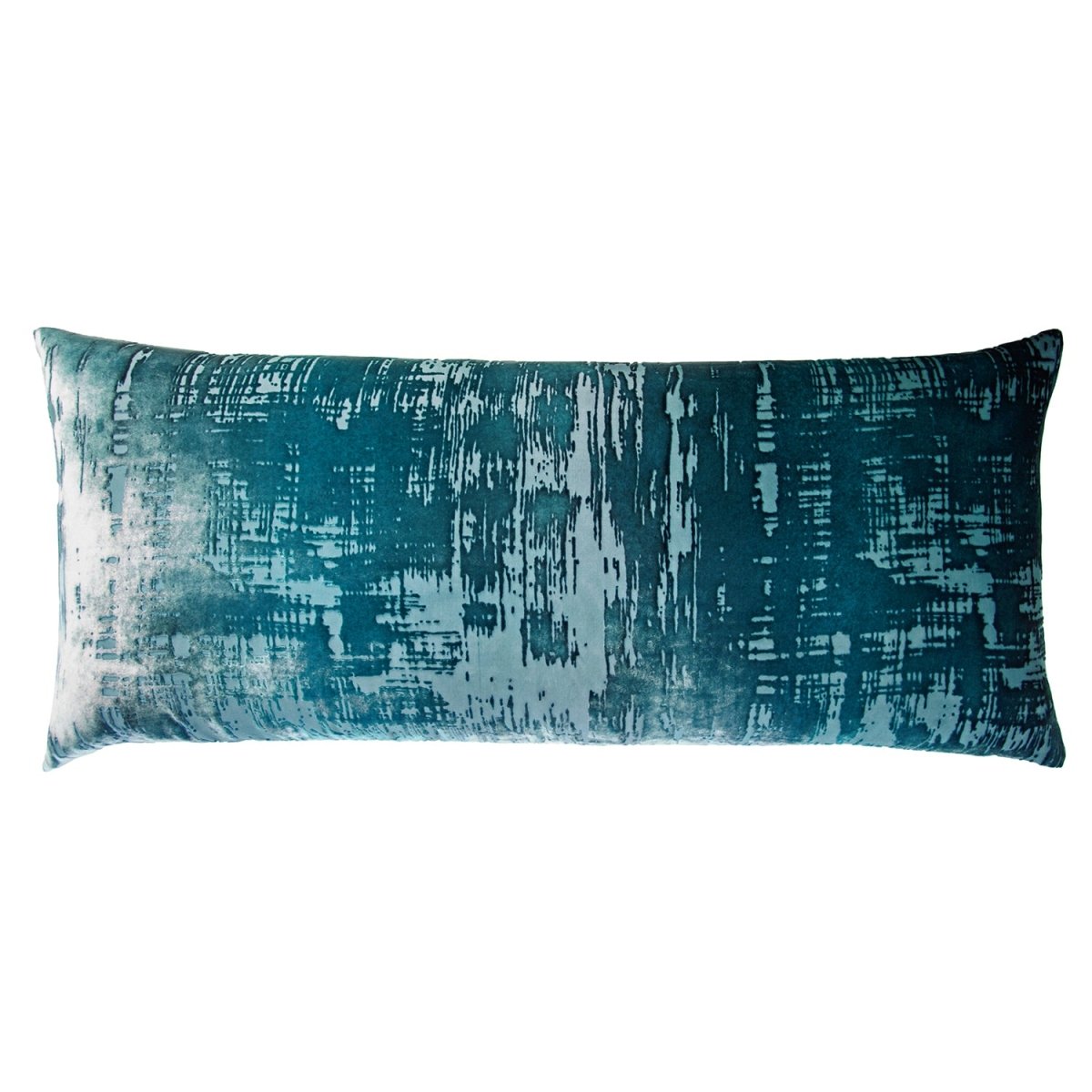 Brushstroke Velvet Burnout Pillow Pacific Kevin O'Brien 12x24 Pacific at FIG LINENS AND HOME 3