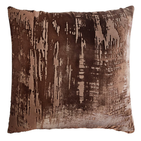 Brushstroke Velvet Burnout Throw Pillow in Sable Kevin O'Brien at Fig Linens and Home 1