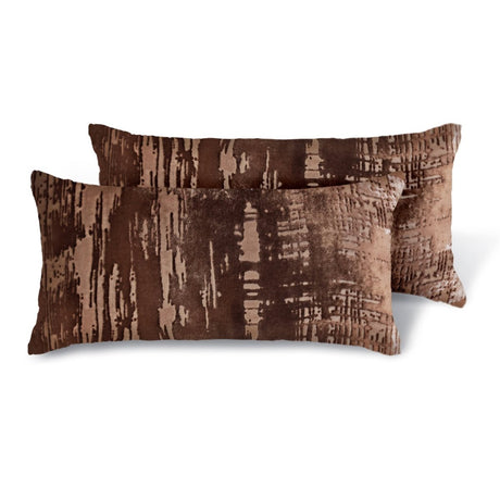 Brushstroke Velvet Burnout Throw Pillow in Sable Kevin O'Brien at Fig Linens and Home 3