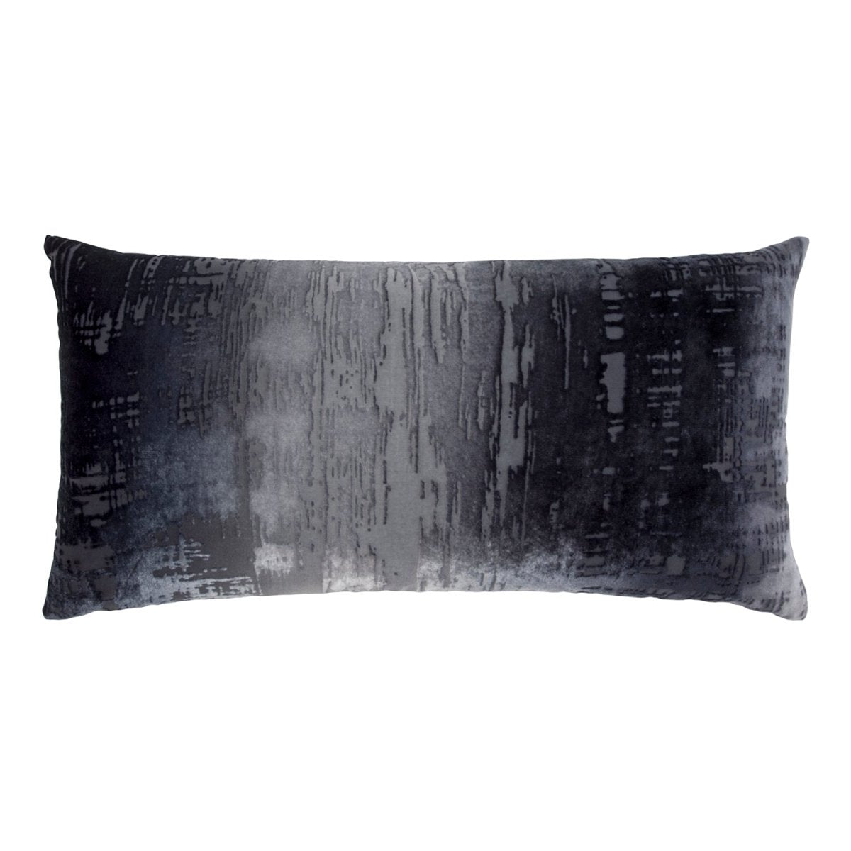 Brushstroke Velvet Burnout Pillow Smoke Kevin O'Brien 12x24 Smoke at FIG LINENS AND HOME 5