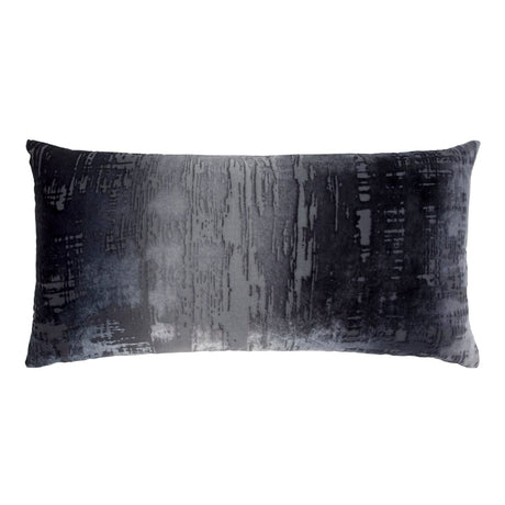 Brushstroke Velvet Burnout Pillow Smoke Kevin O'Brien 12x24 Smoke at FIG LINENS AND HOME 5