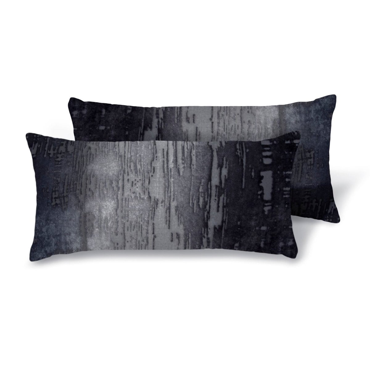 Brushstroke Velvet Burnout Pillow Smoke Kevin O'Brien 7x15 Mini Boudoirs - Set of 2 Smoke at FIG LINENS AND HOME 3