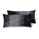 Brushstroke Velvet Burnout Pillow Smoke Kevin O'Brien 7x15 Mini Boudoirs - Set of 2 Smoke at FIG LINENS AND HOME 3