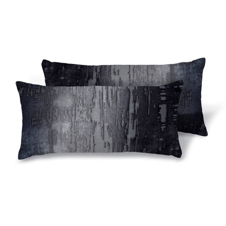 Brushstroke Velvet Burnout Pillow Smoke Kevin O'Brien 7x15 Mini Boudoirs - Set of 2 Smoke at FIG LINENS AND HOME 3