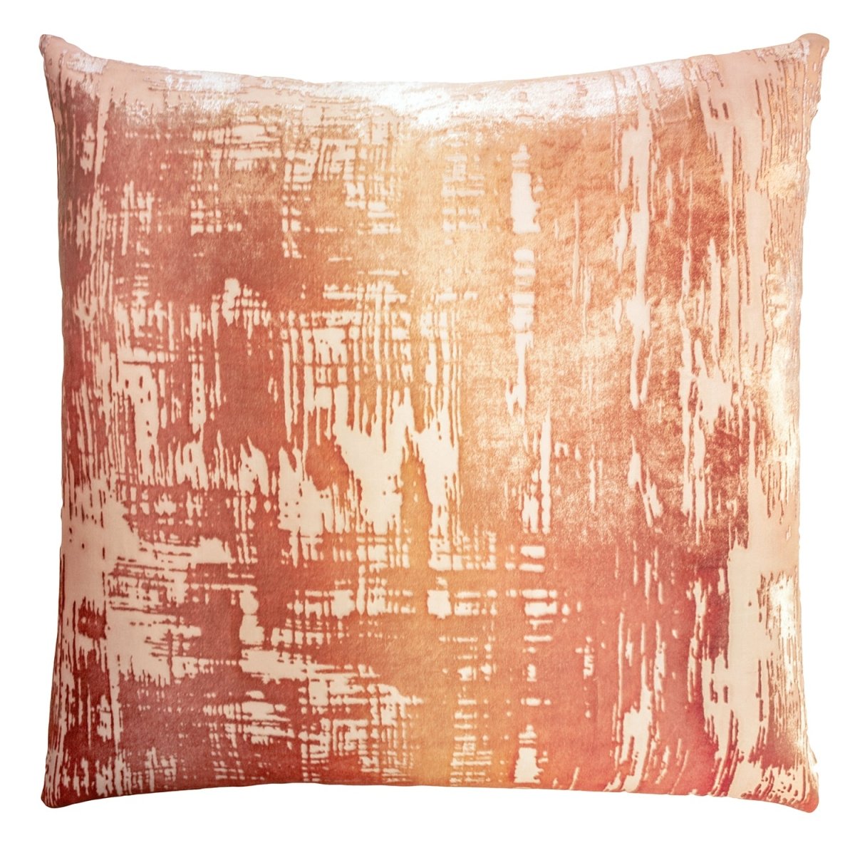 Brushstroke Velvet Burnout Pillow Sunstone Kevin O'Brien 22x22 Sunstone at FIG LINENS AND HOME 3