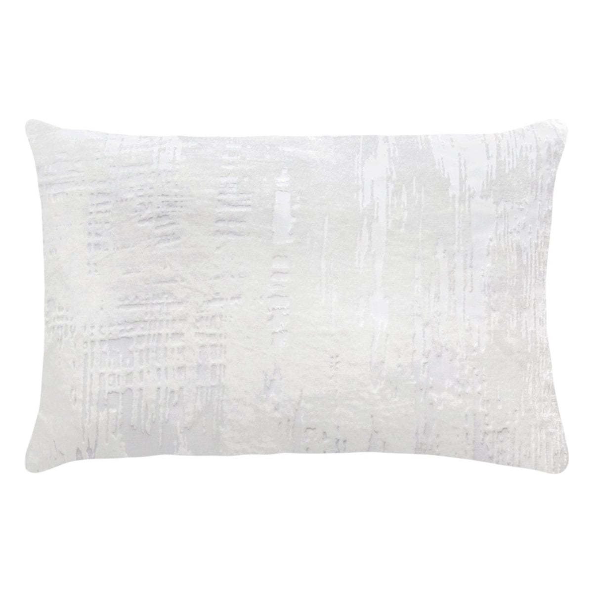 Brushstroke Velvet Burnout Pillow White Kevin O'Brien 12x24 White at FIG LINENS AND HOME 9