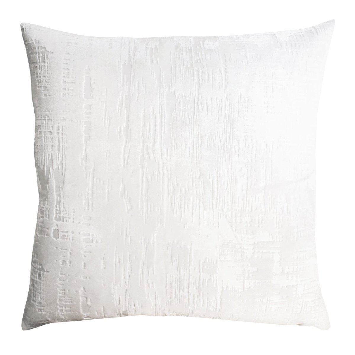 Brushstroke Velvet Burnout Pillow White Kevin O'Brien 26x26 White at FIG LINENS AND HOME 5