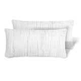Brushstroke Velvet Burnout Pillow White Kevin O'Brien 7x15 Mini Boudoirs - Set of 2 White at FIG LINENS AND HOME 6