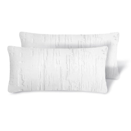 Brushstroke Velvet Burnout Pillow White Kevin O'Brien 7x15 Mini Boudoirs - Set of 2 White at FIG LINENS AND HOME 6