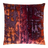 Brushstroke Velvet Burnout Pillow Wildberry Kevin O'Brien 22x22 Wildberry at FIG LINENS AND HOME 5