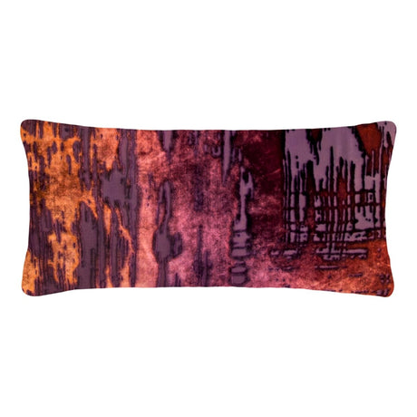 Brushstroke Velvet Burnout Pillow Wildberry Kevin O'Brien 22x22 Wildberry at FIG LINENS AND HOME 6