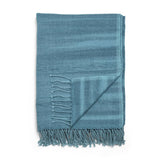 Cashmere Throw Blanket | Blue Stripe Cashmere Throw by Kevin O'Brien