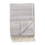 Cashmere Throw Blanket | Grey Stripe Cashmere Throw by Kevin O'Brien