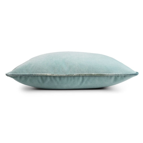 Tranquility Velvet Performance Pillows Basil Kevin O'Brien 20x20 Piping Detail