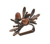 Acorn Brown/Gold Napkin Ring | Kim Seybert at Fig Linens and Home