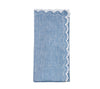 Arches Napkin in Blue & White by Kim Seybert at Fig Linens and Home - Folded