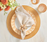 Arches Napkin in Natural & White by Kim Seybert at Fig Linens and Home - Lifestyle 1
