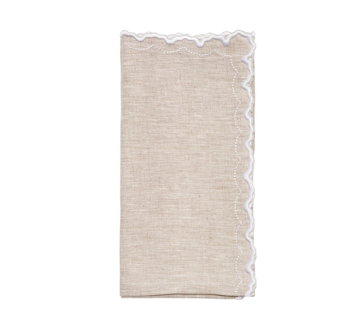 Arches Napkin in Natural & White by Kim Seybert at Fig Linens and Home
