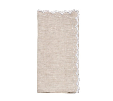Arches Napkin in Natural & White by Kim Seybert at Fig Linens and Home