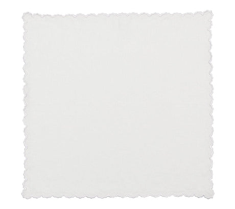 Arches Napkin in White Set of 4 by Kim Seybert - Open Flat