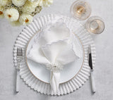 Arches Napkin in White by Kim Seybert at Fig Linens and Home - Lifestyle 2