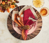 Aura Placemat in Brown, Set of 4 | Kim Seybert Round Placemats at Fig Linens and Home 3