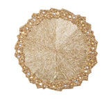 Aurelia Placemat in Champagne & Crystal, Set of 2 Kim Seybert at Fig Linens and Home 1