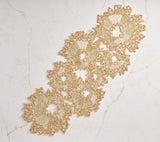 Aurelia Champagne & Crystal Table Runner Detail 3 | Kim Seybert at Fig Linens and Home