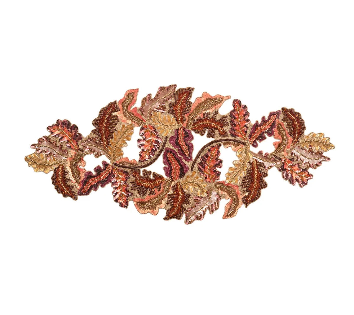 Autumn Gilt Brown/Multi Table Runner | Kim Seybert at Fig Linens and Home
