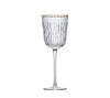 Bamboo Wine Glasses in Clear & Gold Set of 4 by Kim Seybert at Fig Linens and Home - View 1