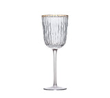 Bamboo Wine Glasses in Clear & Gold Set of 4 by Kim Seybert at Fig Linens and Home - View 1