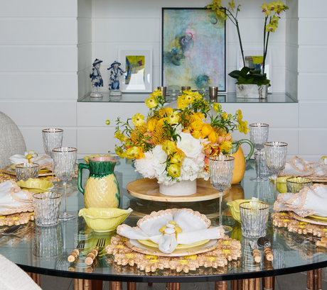 Bamboo Wine Glasses in Clear & Gold Set of 4 by Kim Seybert at Fig Linens and Home - View 5