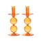 Bella Candlestick in Amber, Set of 2 by Kim Seybert at Fig Linens and Home