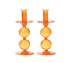 Bella Candlestick in Amber, Set of 2 by Kim Seybert at Fig Linens and Home