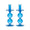 Bella Candlestick in Blue, Set of 2 by Kim Seybert at Fig Linens and Home