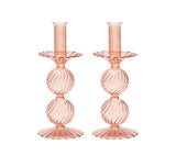 Bella Candlestick in Blush, Set of 2 by Kim Seybert at Fig Linens and Home