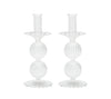 Bella Candlestick in Clear, Set of 2 by Kim Seybert at Fig Linens and Home