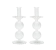 Bella Candlestick in Clear, Set of 2 by Kim Seybert at Fig Linens and Home