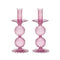 Bella Candlestick in Lavender, Set of 2 by Kim Seybert at Fig Linens and Home