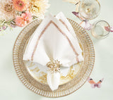 Bevel Placemat in Gold & Silver Set of 4 by Kim Seybert at Fig Linens and Home - Lifestyle 1