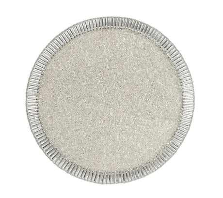Bevel Placemat in Silver & Crystal Set of 4 by Kim Seybert at Fig Linens and Home 1