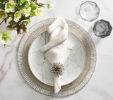 Bevel Placemat in Silver & Crystal Set of 4 by Kim Seybert at Fig Linens and Home - Lifestyle 1