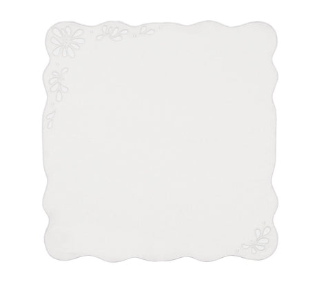 Bloom Napkin in White Set of 4 by Kim Seybert at Fig Linens and Home 5