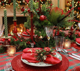 Blossom Candle Holder in Ruby Red by Kim Seybert at Fig Linens and Home - Lifestyle 